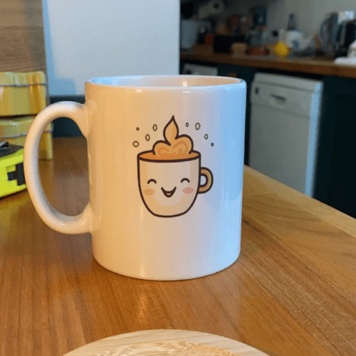 Kawaii Coffee Mug with Color Inside photo review