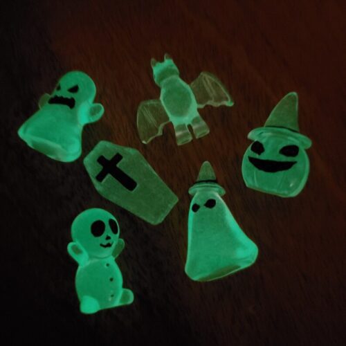 Halloween Ghost Glow in the Dark Figurines Set 8pcs photo review