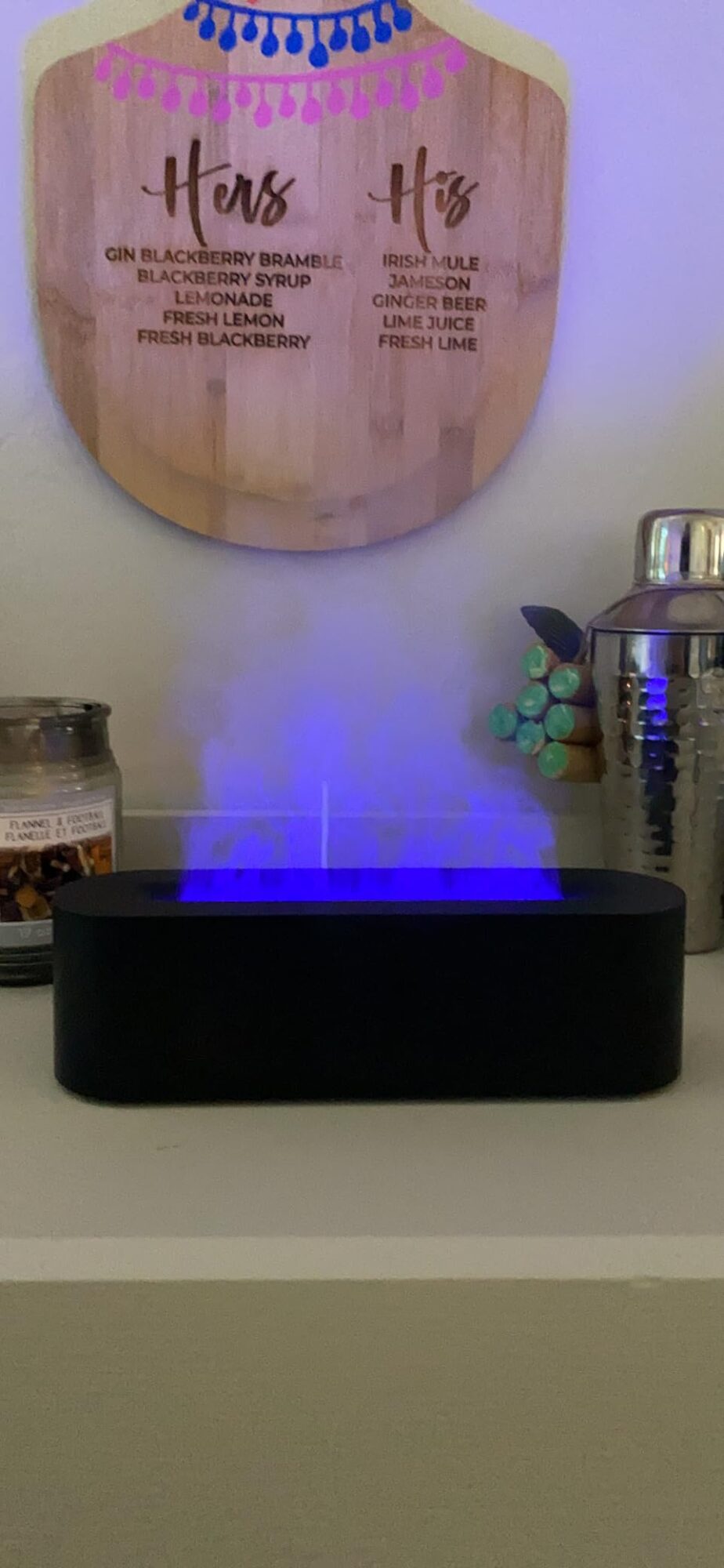 Aroma Diffuser Humidifier with Multicolor Flame Effect photo review