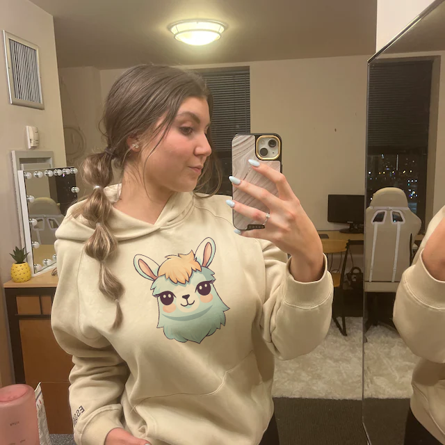 Kawaii Lama Unisex Hoodie photo review