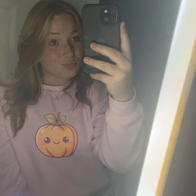 Kawaii Pumpkin Unisex Long Sleeve Tee photo review