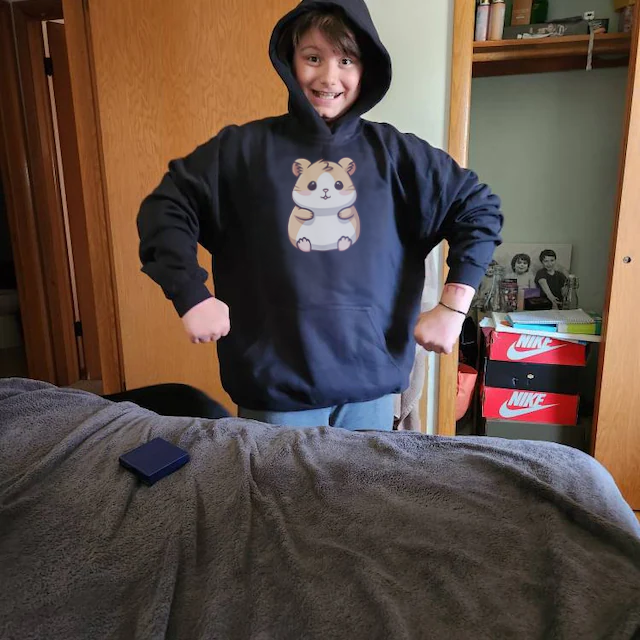 Kawaii Hamster Unisex Hoodie photo review