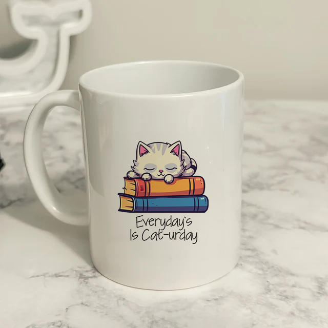 Kawaii Cat-urday Mug with Color Inside photo review