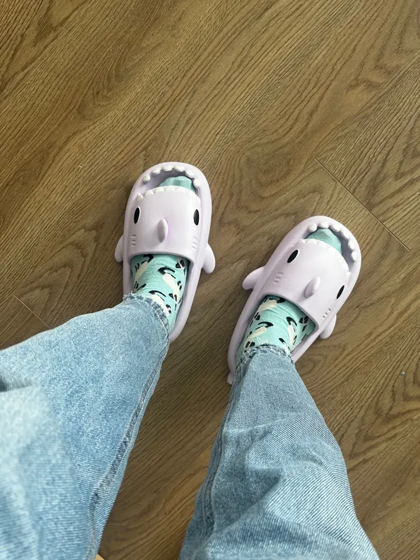 Kawaii Shark Slides Slippers photo review