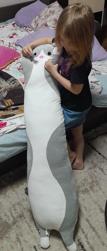 Kawaii Long Cat Plush Pillow photo review