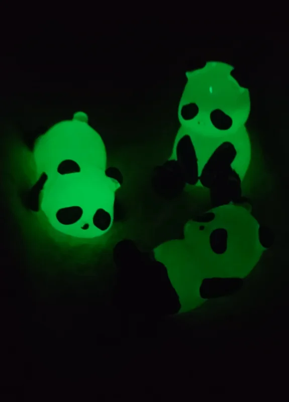 Glow in the Dark Panda Figurines photo review