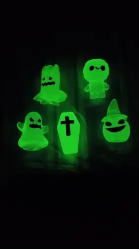 Halloween Ghost Glow in the Dark Figurines Set 8pcs photo review
