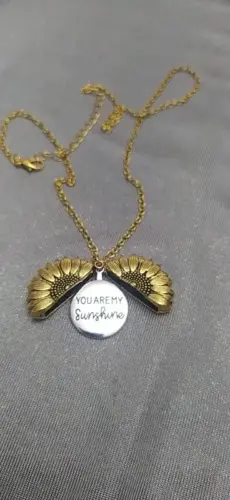 "You Are My Sunshine" Sunflower Necklace photo review