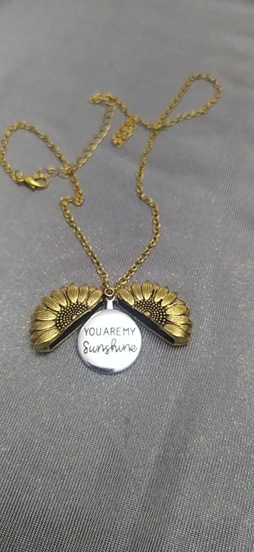 "You Are My Sunshine" Sunflower Necklace photo review