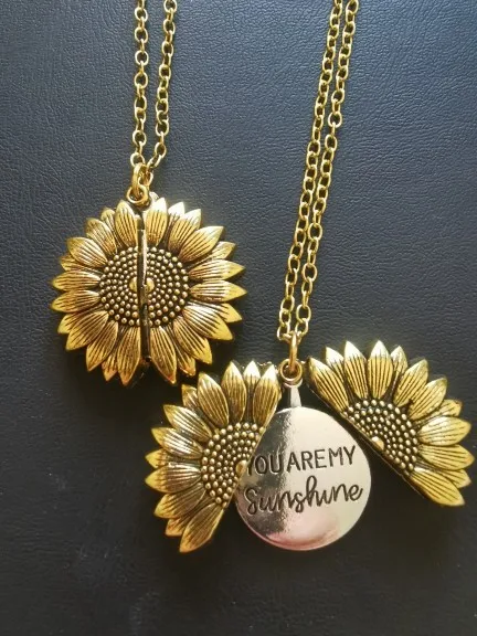 "You Are My Sunshine" Sunflower Necklace photo review