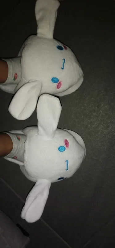 Kawaii Sanrio Characters Movable Ears Plush Slippers photo review