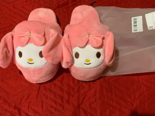 Kawaii Sanrio Characters Movable Ears Plush Slippers photo review