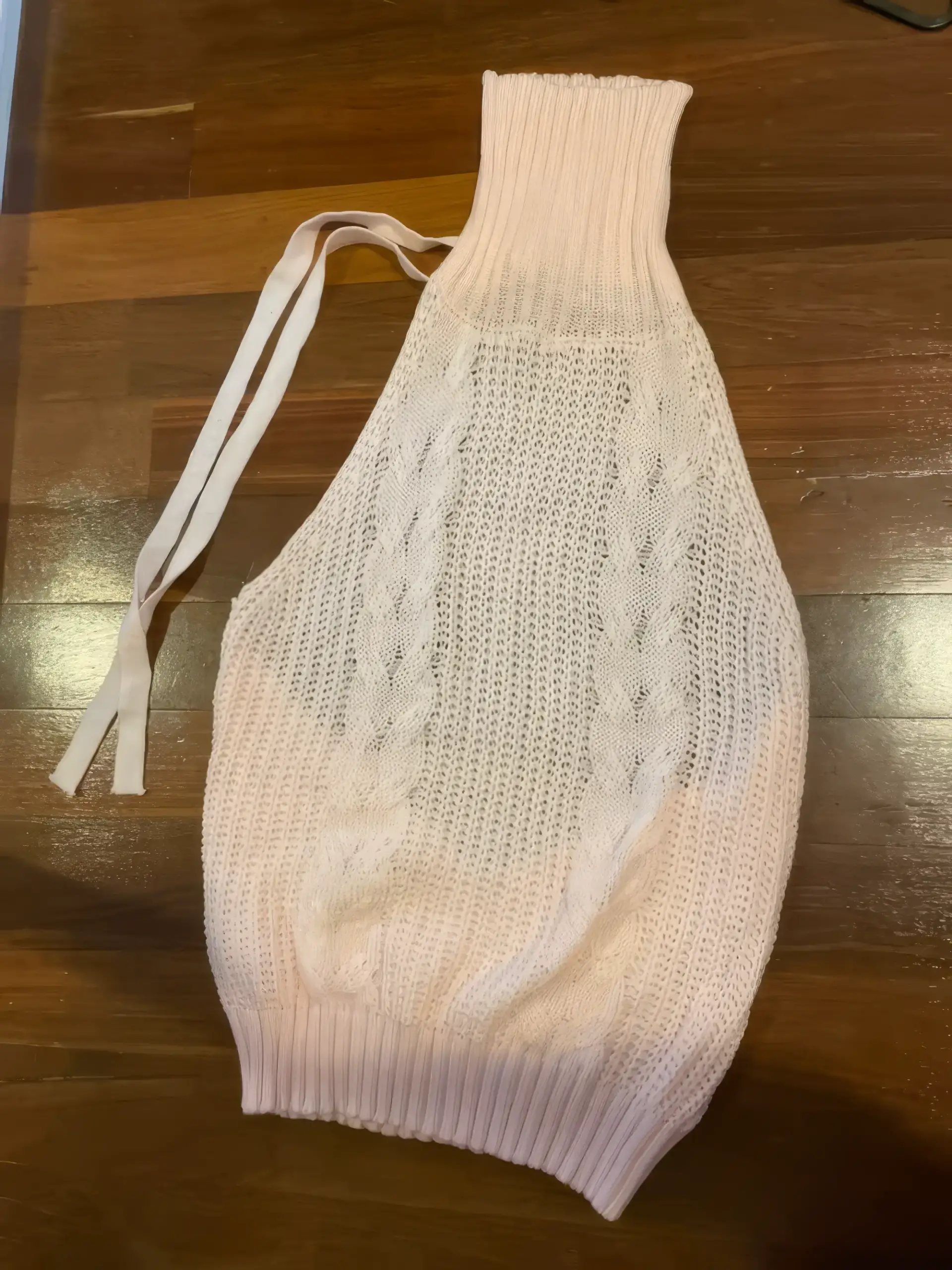 Sexy Backless Off Shoulder Knitted Virgin Killer Sweater photo review