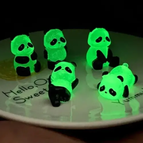 Glow in the Dark Panda Figurines photo review
