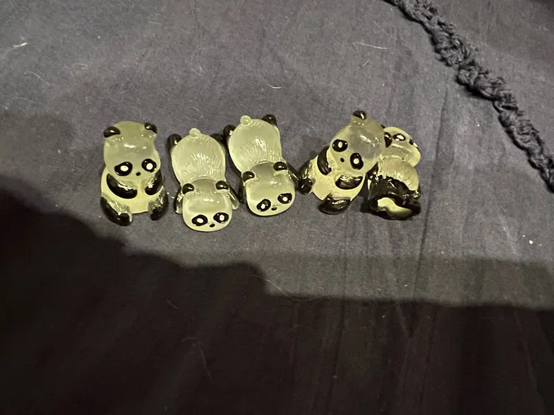 Glow in the Dark Panda Figurines photo review