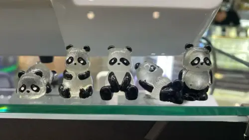 Glow in the Dark Panda Figurines photo review
