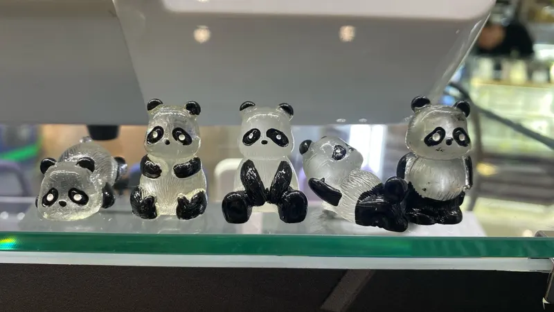 Glow in the Dark Panda Figurines photo review