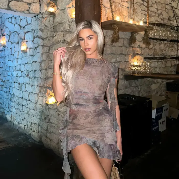 Cute Goth Smoky Beige Two-Piece Costume