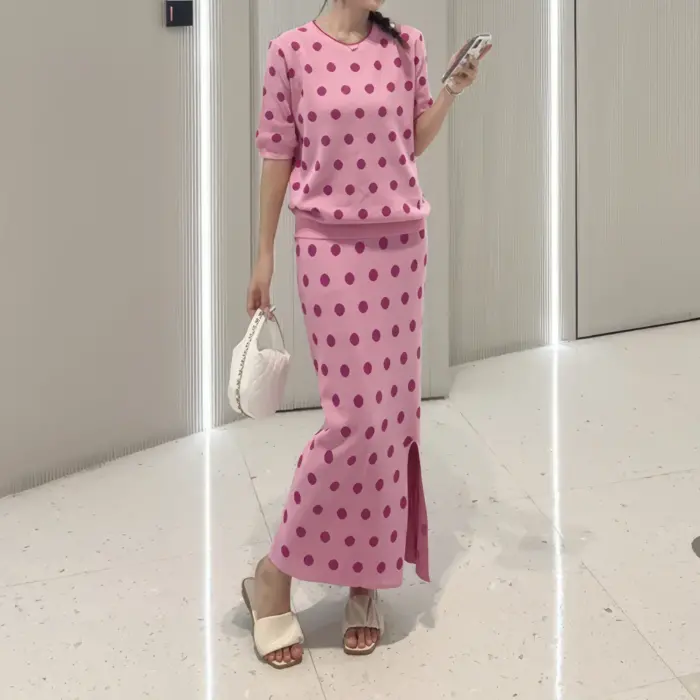 Pastel Goth Polka Dot Two Piece Dress