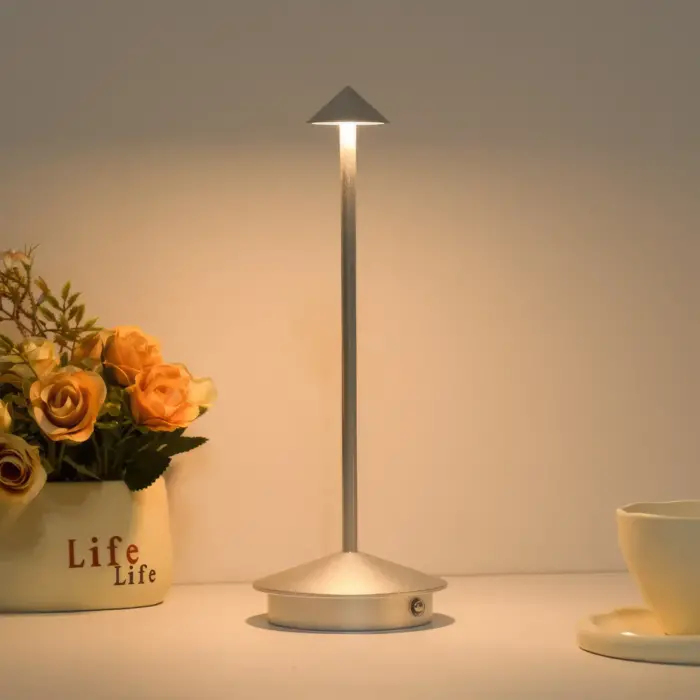 Big Base Small Cap Rechargeable Mushroom Table Lamp