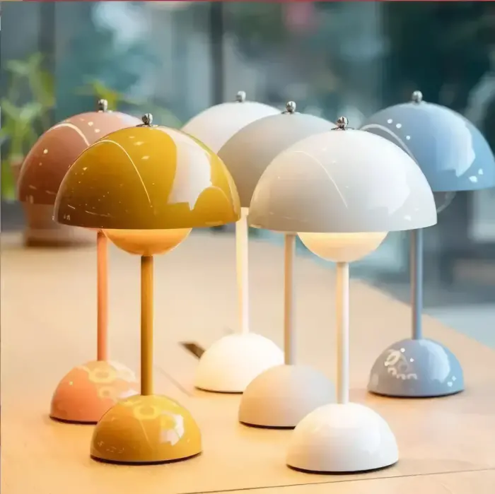 Nordic LED Rechargeable Mushroom Table Lamp