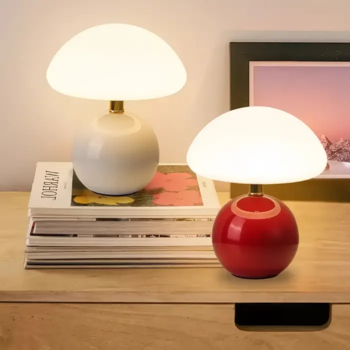 Round Stem Mushroom Table Lamp