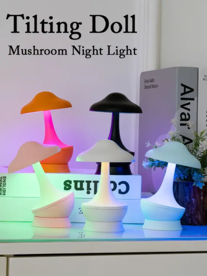 Tilting Doll Mushroom Lamp