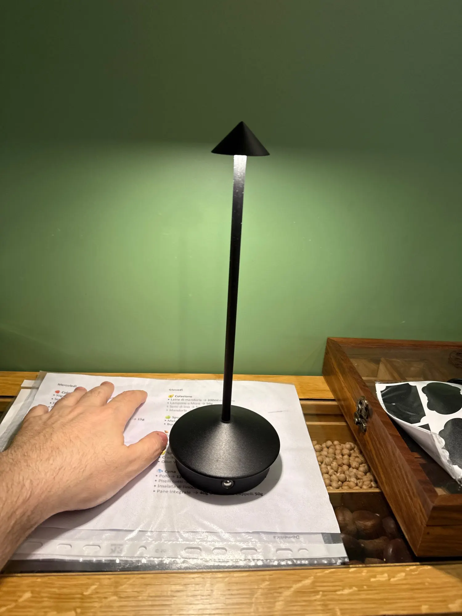 Big Base Small Cap Rechargeable Mushroom Table Lamp photo review