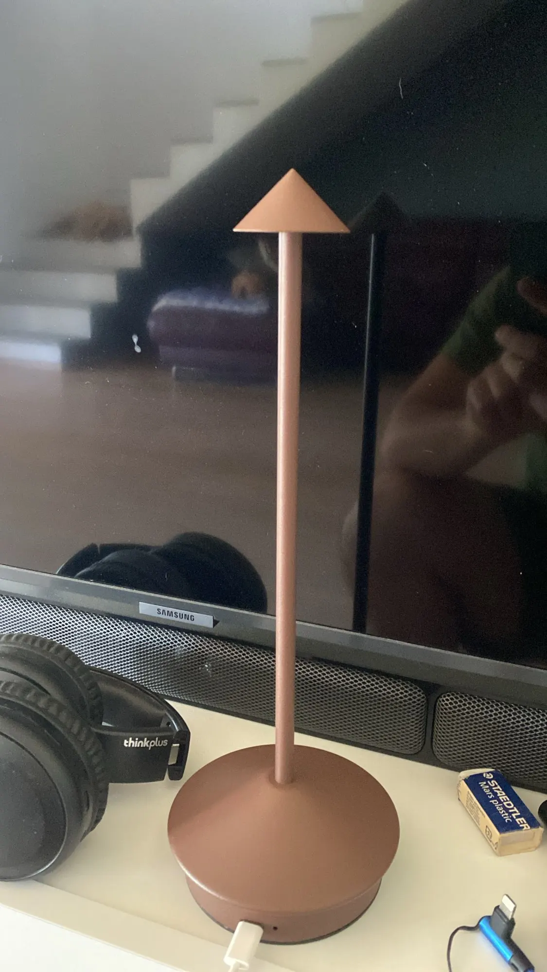 Big Base Small Cap Rechargeable Mushroom Table Lamp photo review