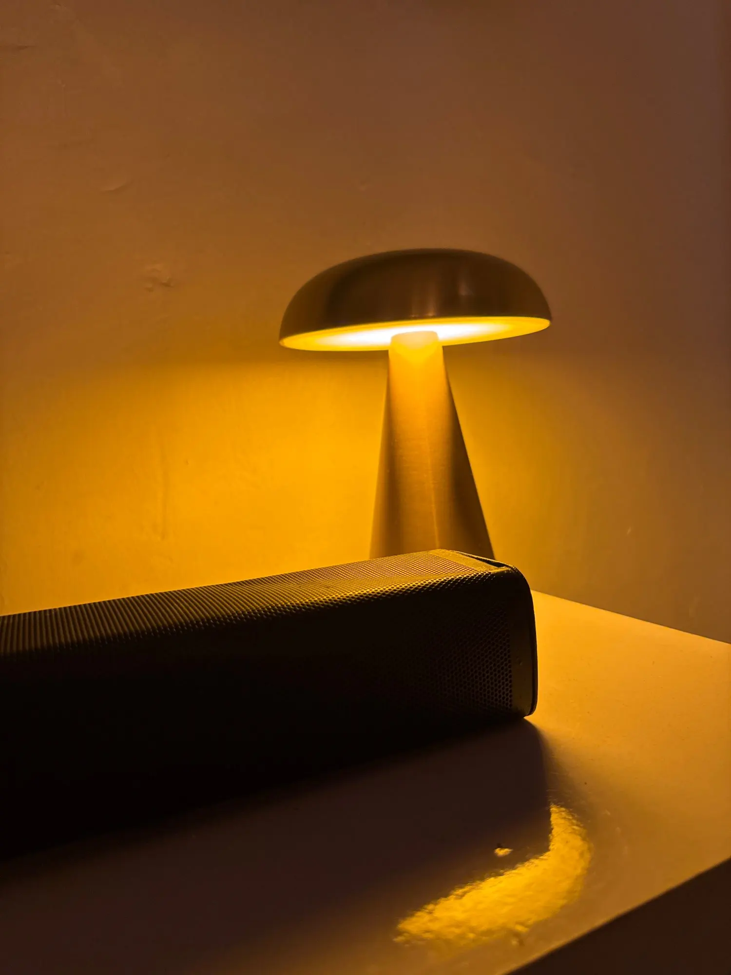Metallic Style Rechargeable Mushroom Lamp photo review