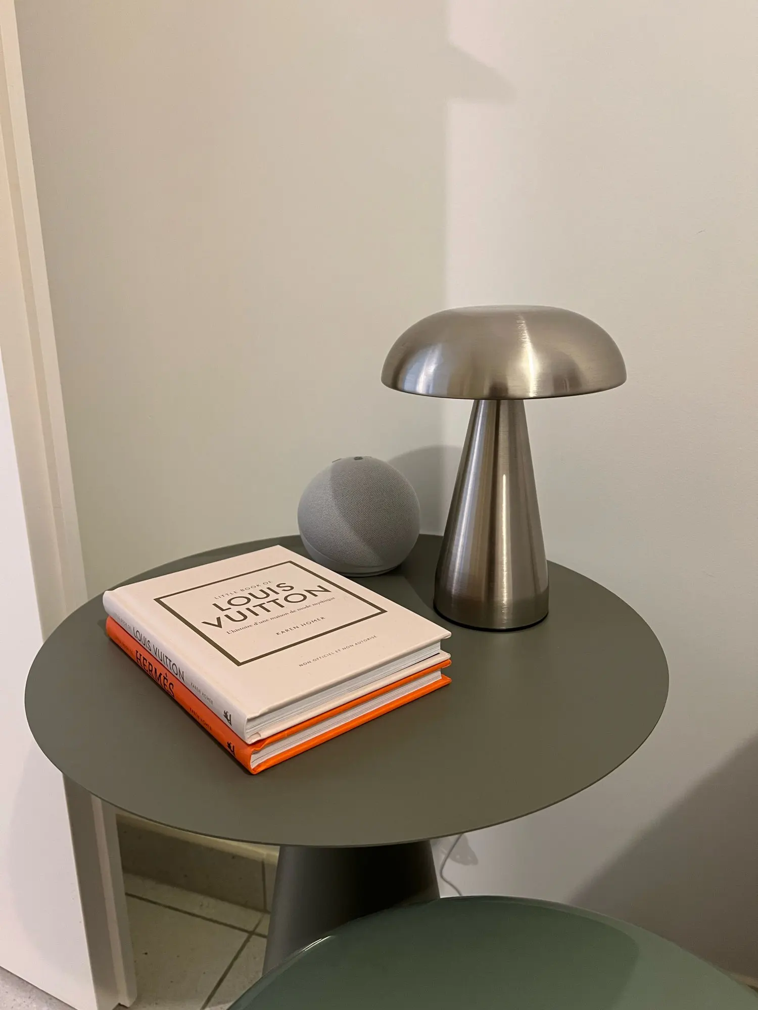 Metallic Style Rechargeable Mushroom Lamp photo review