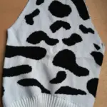 Sexy Backless Halter Turtleneck Virgin Killer Cow Print Sweater photo review