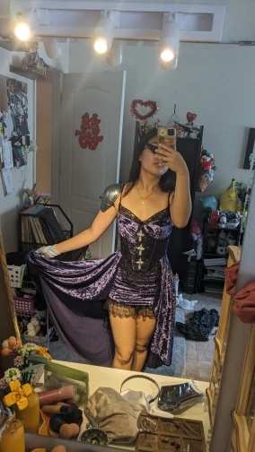 Women's Purple Gothic Dress photo review