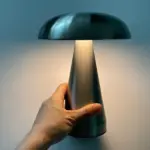 Metallic Style Rechargeable Mushroom Lamp photo review
