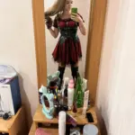 Cute Gothic Style Crimson Dress photo review