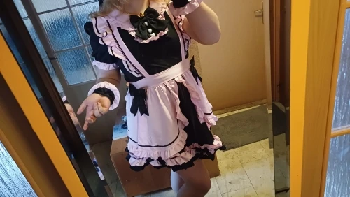 Pastel Goth Pink Puff Sleeve Dress photo review