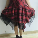 Cute Goth Red Plaid Dress photo review